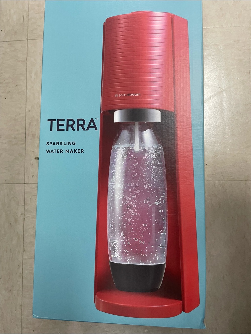 Terra Sparkling Water Maker - Red